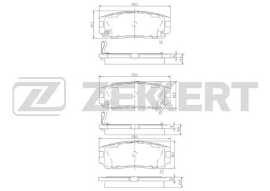 ZEKKERT bs1853 -  Комплект тормозных колодок, дисковый тормоз
