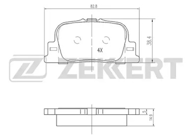 ZEKKERT bs1865 -  Колодки тормозные дисковые задниеие, комплект