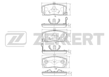 ZEKKERT bs1868 -  Комплект тормозных колодок, дисковый тормоз