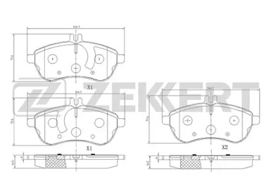 ZEKKERT bs1873 -  Колодки тормозные дисковые передние, комплект