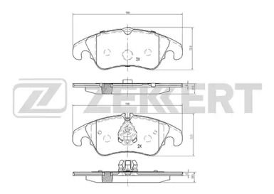 ZEKKERT bs1878 -  Комплект тормозных колодок, дисковый тормоз