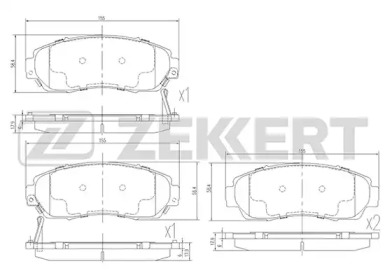 ZEKKERT bs1882 -  Колодки тормозные дисковые передние, комплект