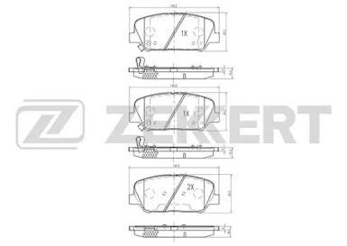 ZEKKERT bs1884 -  Комплект тормозных колодок, дисковый тормоз