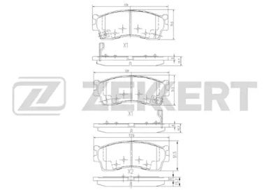 ZEKKERT bs1904 -  Комплект тормозных колодок, дисковый тормоз