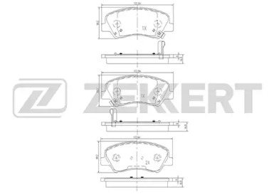 ZEKKERT bs1910 -  Комплект тормозных колодок, дисковый тормоз