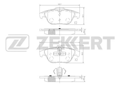 ZEKKERT bs1938 -  Колодки тормозные дисковые задниеие, комплект