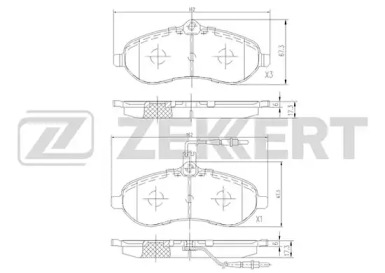 ZEKKERT bs1943 -  Комплект тормозных колодок, дисковый тормоз