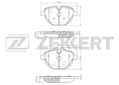 ZEKKERT bs1945 -  Комплект тормозных колодок, дисковый тормоз