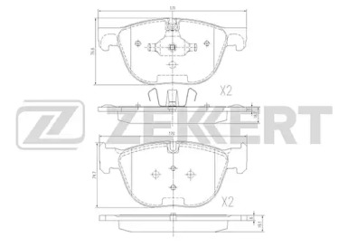ZEKKERT bs1947 -  Комплект тормозных колодок, дисковый тормоз