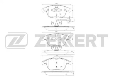 ZEKKERT bs1959 -  Комплект тормозных колодок, дисковый тормоз