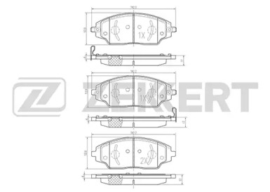 ZEKKERT bs1960 -  Колодки тормозные дисковые передние, комплект