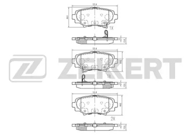 ZEKKERT bs1969 -  Комплект тормозных колодок, дисковый тормоз