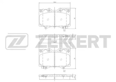 ZEKKERT bs1985 -  Комплект тормозных колодок, дисковый тормоз