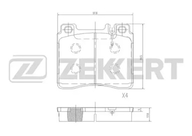 ZEKKERT bs2071 -  Комплект тормозных колодок, дисковый тормоз