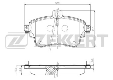 ZEKKERT bs2073 -  Комплект тормозных колодок, дисковый тормоз