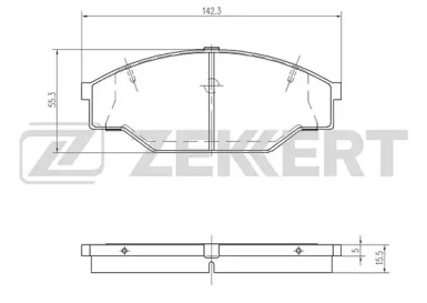 ZEKKERT bs2088 -  Колодки тормозные дисковые передние, комплект