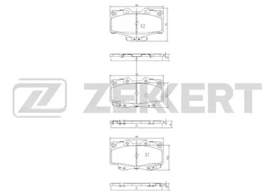 ZEKKERT bs2089 -  Комплект тормозных колодок, дисковый тормоз
