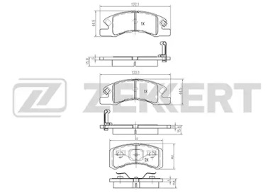 ZEKKERT bs2093 -  Комплект тормозных колодок, дисковый тормоз
