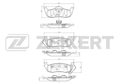 ZEKKERT bs2110 -  Комплект тормозных колодок, дисковый тормоз