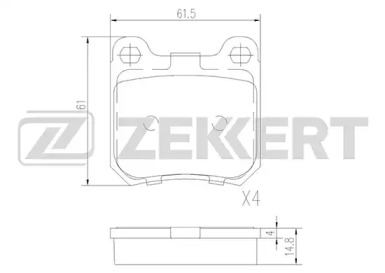 ZEKKERT bs2111 -  Комплект тормозных колодок, дисковый тормоз