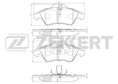 ZEKKERT bs2123 -  Комплект тормозных колодок, дисковый тормоз