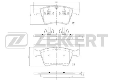 ZEKKERT bs2126 -  Комплект тормозных колодок, дисковый тормоз