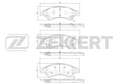 ZEKKERT bs2127 -  Колодки тормозные дисковые передние, комплект