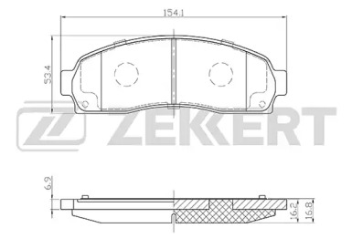 ZEKKERT bs2130 -  Комплект тормозных колодок, дисковый тормоз