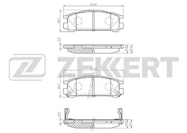ZEKKERT bs2133 -  Комплект тормозных колодок, дисковый тормоз