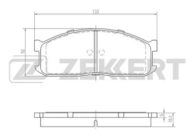 ZEKKERT bs2137 -  Комплект тормозных колодок, дисковый тормоз