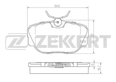 ZEKKERT bs2138 -  Колодки тормозные дисковые передние, комплект