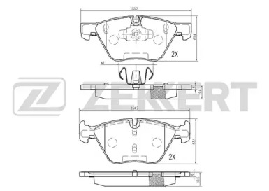 ZEKKERT bs2139 -  Комплект тормозных колодок, дисковый тормоз