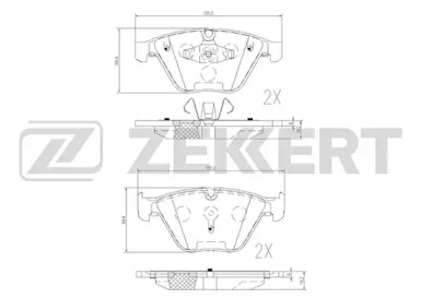 ZEKKERT bs2141 -  Колодки тормозные дисковые передние, комплект