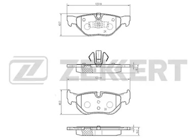 ZEKKERT bs2148 -  Комплект тормозных колодок, дисковый тормоз