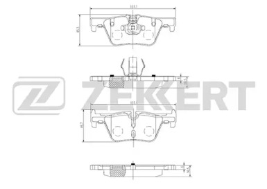 ZEKKERT bs2149 -  Комплект тормозных колодок, дисковый тормоз