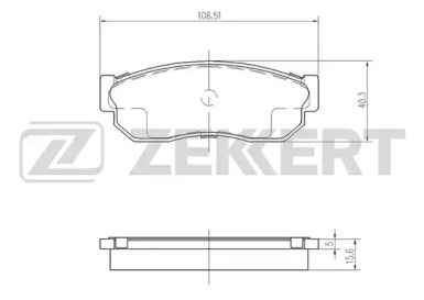 ZEKKERT bs2156 -  Комплект тормозных колодок, дисковый тормоз