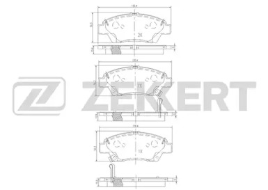 ZEKKERT bs2171 -  Комплект тормозных колодок, дисковый тормоз