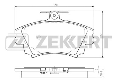 ZEKKERT bs2230 -  Комплект тормозных колодок, дисковый тормоз