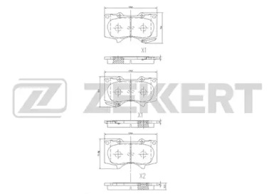 ZEKKERT bs2241 -  Комплект тормозных колодок, дисковый тормоз