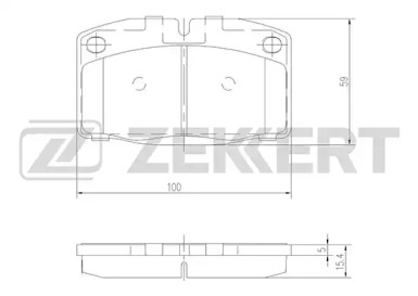 ZEKKERT bs2345 -  Комплект тормозных колодок, дисковый тормоз