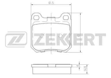 ZEKKERT bs2356 -  Комплект тормозных колодок, дисковый тормоз