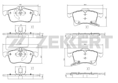 ZEKKERT bs2368 -  Комплект тормозных колодок, дисковый тормоз