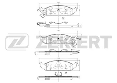 ZEKKERT bs2427 -  Комплект тормозных колодок, дисковый тормоз