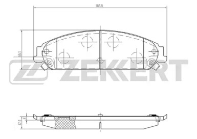 ZEKKERT bs2428 -  Колодки тормозные дисковые передние, комплект