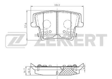 ZEKKERT bs2429 -  Колодки тормозные дисковые задниеие, комплект
