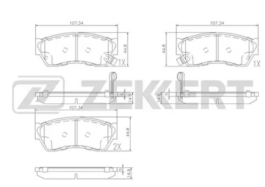 ZEKKERT bs2431 -  Комплект тормозных колодок, дисковый тормоз