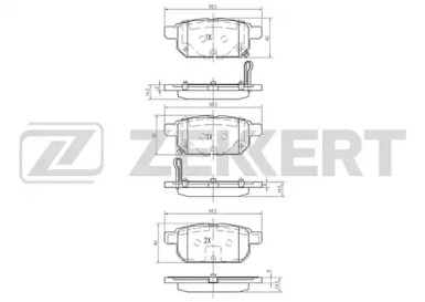 ZEKKERT bs2433 -  Комплект тормозных колодок, дисковый тормоз