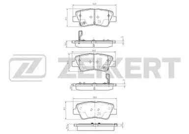 ZEKKERT bs2444 -  Колодки тормозные дисковые задниеие, комплект