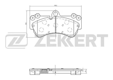 ZEKKERT bs2449 -  Комплект тормозных колодок, дисковый тормоз