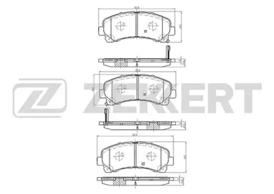 ZEKKERT bs2455 -  Комплект тормозных колодок, дисковый тормоз